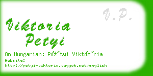 viktoria petyi business card